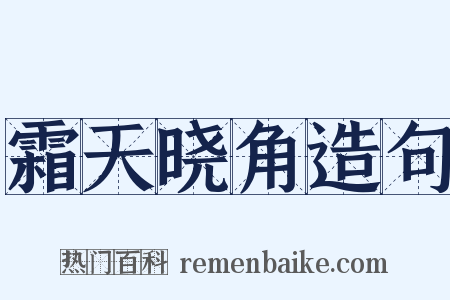 霜天晓角造句是什么意思的图片
